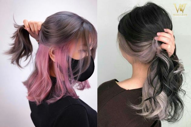 Top 3 kiểu tóc nhuộm 2 màu trong ngoài được ưa chuộng nhất hiện nay   XinhXinhvn